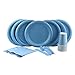 Light Blue Party Set! Includes Light Blue Dinner Plates, Cutlery, Napkins and Cups