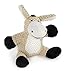 goDog Checkers Donkey With Chew Guard Technology Tough Plush Dog Toy, Tan, Small