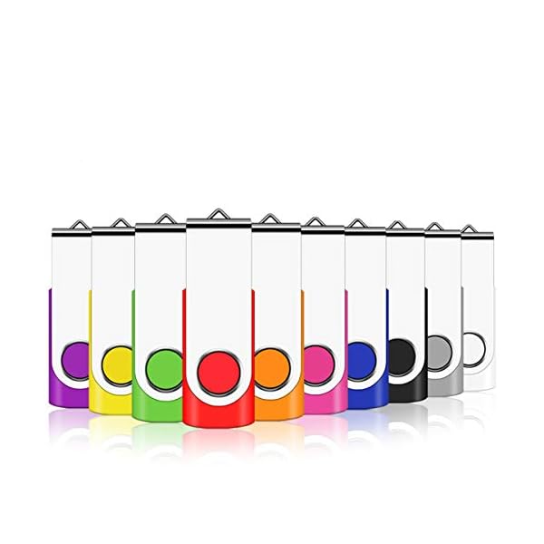 USB Sticks 2GB 10 Stück Speichersticks Drehbar Memory Stick 2 GB 10 Pack DatenSpeicherung Pen Drive Mehrfarbige Flash Laufwerk