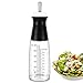 Salad Dressing Shaker Elegant Life Come with Mixer and Measure Marking BPA FREE Glass Salad Dressing Container (Black)