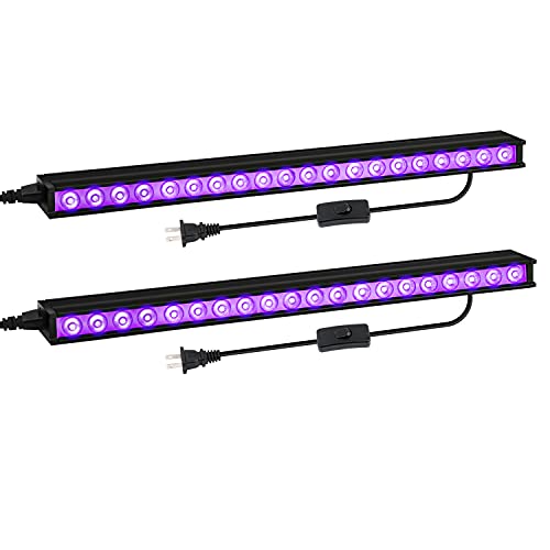 Black Light, OPPSK 2 Pack UV LED Blacklight Bar with On/Off Switch ...