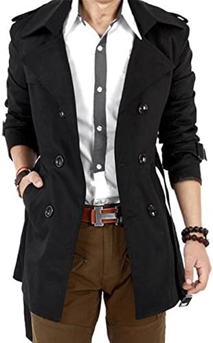 Gergeousメンズ トレンチコート 春 秋 通勤用 ビジネス ロングコート 薄手 アウター 防風 カジュアル コート ジャケット 通販 Amazon