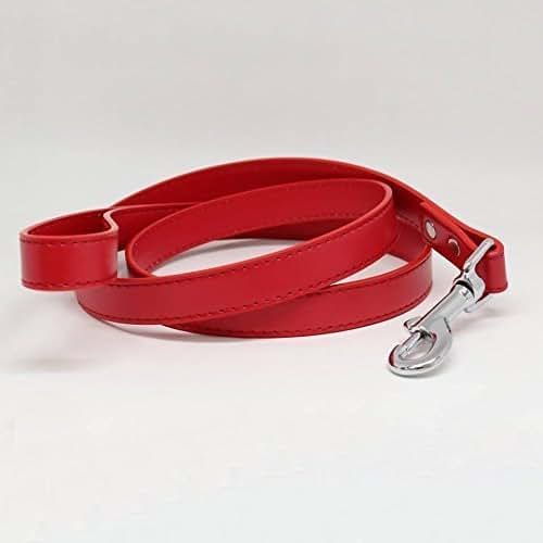 Red dog Leash, Pet Wedding accessory, Red Leather leash