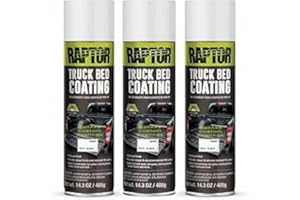 Raptor 1K Truck Bed Coating White 3 Aerosols with Decals