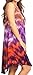 Sakkas 15803 - Nora Sleeveless Embroidered Short Tie Dye Caftan Dress/Cover up - Orange - OS