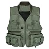 Goture-Fly-Fishing-Vest-with-15-Pockets-Jacket-Mesh-Breathable-Quick-Dry-Waistcoat-Photography-Vest-Army-Green-Fit-for-All-Kinds-of-Outdoor-Activities