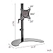 Gibbon Mounts Single Monitor Desk Mount, Free-Standing 75x75 or 100x100 VESA Mount Riser with Steel Base, Tilt, Swivel, Rotation, Height Adjustable,Full Motion