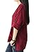 ASHER FASHION Women's T-Shirt,Long Sleeve Casual T-Shirt Tees Solid Linen Tunic Tops Blouse US 0-8