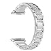 bayite Metal Bands Compatible Fitbit Ionic Replacement Band with Rhinestone Bling Adjustable Bracelet, Silver
