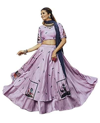 Dusty Purple Navratri Special Woman wear Maslin Cotton Chaniya