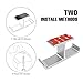 APPHOME Headphone Hanger Stand Under Desk Hook Aluminum Stick-On Adhesive Dual Headsets Holder Mount PC Gaming Accessories for All Headphones