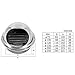 6'' Exhaust Vent Dryer Vent, Hon&Guan Exhaust Vent Soffit Vent 6 Inch Stainless Steel Wall Vent for HVAC System.