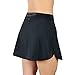 X31 Sports Running Skirt Tennis Skort with Shorts and Pockets (Black, Medium)