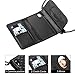 Bosam iPhone XR case Ladylike iPhone Leather Wallet Crossbody Purse with Chain Strap Credit Card Holder Cover for Woman (Black)
