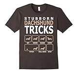 Mens Stubborn Dachshund Tricks T-Shirt Tshirt XL Asphalt