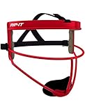 RIP-IT Defense Softball Fielder’s Mask – Lightweight Secure Fit Provides Maximum Protection and Comfort – Does Not Obstruct View – Ponytail Friendly – Scarlet – Adult