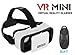 MSRM White 3D VR Glasses,3D VR virtual reality headset Movie Game For IOS, Android ,Microsoft& PC phones Series within 4.5-5.5inches.With Bluetooth gamepad / remote / self timer(WHITE)