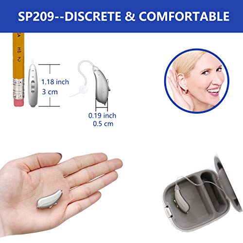 LAIWEN No Whistle Hearing Amplifier for Adults Open-Fit Fit Both Ears Noise Reduction BTE Personal Sound Amplifier