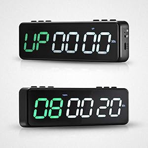 SEAAN Draagbare Fitness Training Timer Fitness Timer met Bluetooth APP Controle, Muur Gym Timer met 11 Timing Modes…
