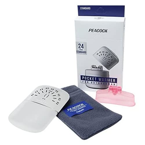 Camping Outdoor Pocket Warmer Japanese Compact Hand Warmer Standard Size 24 Hours for Peacock