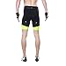 Eco-daily Men's Cycling Shorts Padded Bicycle Riding Half Pants Bike Biking Cycle Tights Black-Yellow