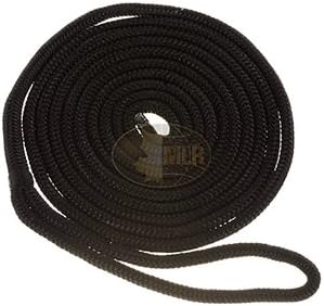 Maple Leaf Ropes Nylon Double Braid Dock Line 5/8" x 30' Black