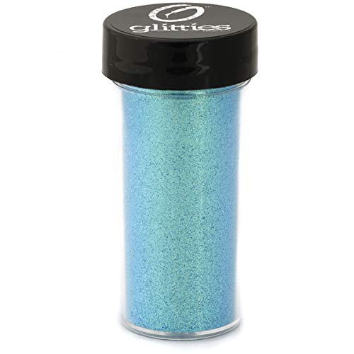 GLITTIES COSMETICS Extra Fine Glitter Powder-Make Up Body Face Hair Lips & Nails-(Azure)