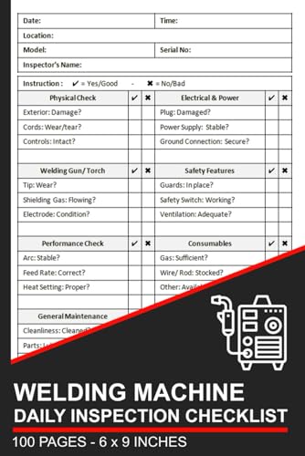 Welding Machine Daily Inspection Checklist: Welding Machine Pre-Use Inspection…
