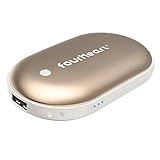 Fourheart Rechargeable/Reusable Hand Warmers, 5200mAh USB Electric Hand Warmer Pocket Hand Warmers/Portable Battery Charger, Best Gift for Women and Men in Cold Winter