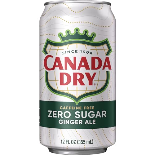 CANADA DRY ZERO SUGAR GINGER ALE SODA, 12 FL OZ CANS, 12 PACK