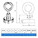 Wukong Neodymium Magnetic Hooks, Permanent, Rare Earth Magnets with Eyebolt 20 LB Pulling Forces for Refrigerator Kitchen Fridge Small Light Ceiling Hanger (18 Pack)