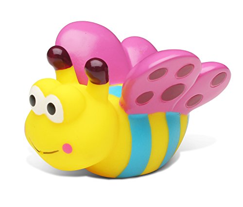 Puzzled Butterfly Bath Buddy Squirter Pink blue and yellow 3 Inch