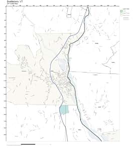 Amazon.com: ZIP Code Wall Map of Brattleboro, VT ZIP Code Map Not