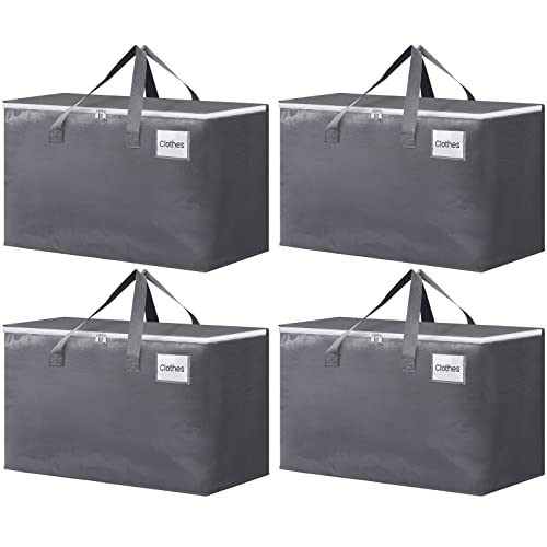 BlissTotes Large Moving Boxes with Zippers & Handles Moving Supplies
