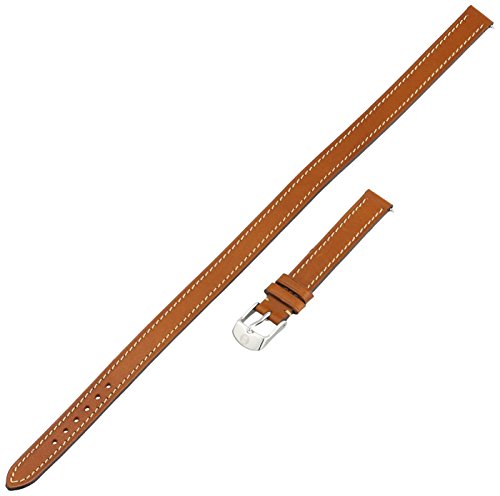 MICHELE MS12BX270216 12mm Leather Calfskin Brown Double-Wrap Watch Strap