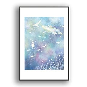Framed Canvas Wall Art for Living Room, Bedroom Whale Canvas Prints for Modern Home Decoration Ready to Hang - 16"x24" inches