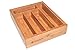 Expandable Bamboo Wood Cutlery Tray Drawer Utensil Organizer for silverware and cooking utensils with 7 sections - 2 Adjustable parts to fit comfortable in kitchen drawers by Arange