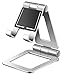 iPad Holder, iPhone Stand, Nintendo Switch Stand Adjustable, iPad Pro Stand for Desk, Foldable iPad Mini Stand or Tablets (4-12 inch) -Silver