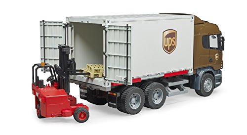 bruder 03581 - Scania R-Serie UPS Logistik-LKW & Mitnahmestapler - 1:16 Transporter Lastwagen Laster Truck Gabelstapler… – Bild 5