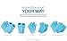 NatraCure Moisturizing Gel Booties and Gloves Set - (for Dry Skin, Dry Hands, feet, Cracked Heels, cuticles, Rough Skin, Dead Skin, use with Your Favorite lotions) - 155/175-AQ/RET - Color: Aqua