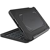 ZAGG Rugged Book Durable Case with Detachable Backlit Bluetooth Keyboard for Apple iPad Pro 9.7 and iPad Air 2 (not made for 2017 5th Gen 9.7) - Black