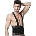 NeoTech Care Adjustable Back Brace Lumbar Support Belt with Suspenders, Black, Size XXL