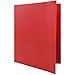 JAM PAPER Plastic Color POP Folders - 2 Pocket Durable Folders with Metal Prongs Fastener Clasps - Red - 6/Pack