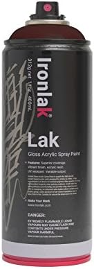 Ironlak 400 ml "Sirm Black Red" Gloss Acrylic Spray Paint