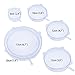 Topmin Silicone Stretch Lids,6 Pack of Various Sizes,Food Hugger and Unilid,Reusable,Durable and Expendable,Silicone Covers for Containers/Bowl/Food