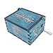 Game of Thrones Music Box Hand Crank Musical Box Carved Wooden Musical Gift,Play The Theme Song of Game of Thrones,Blue