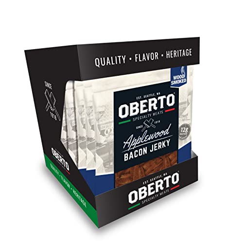 Oberto Specialty Meats Applewood Smoked Bacon Jerky, 2.25 Ounce (Pack