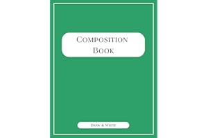 Elementary Composition Notebook: Green Draw & Write Exercise Book with Interlines