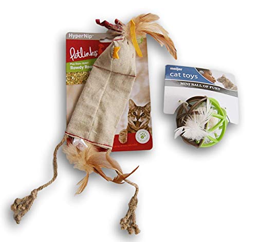 Jumping Daisy Holiday Christmas Kitty Cat Stocking Gift Filled with Treats - Certified Organic Catnip, Two Cat Toys, Two Temptations Treat Bags - Thumbnail 3
