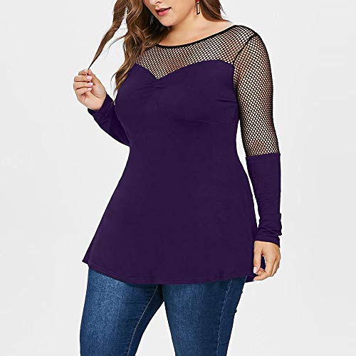 Boomboom Women Plus Size Criss Cross Double Chiffon Long Sleeve Chiffon Shirt (2XL, J)